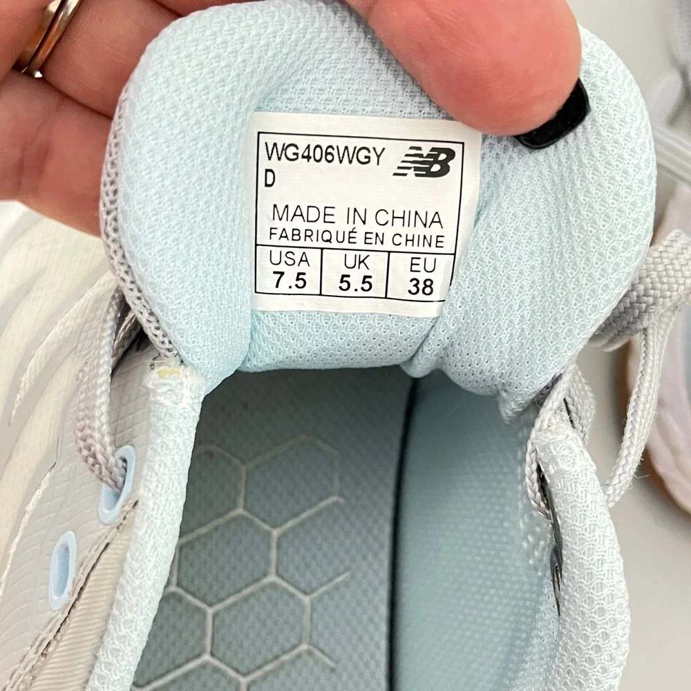 New Balance Fresh Foam Golf Shoes Womens 7.5 Grey WG406WGY Spikeless Sneakers